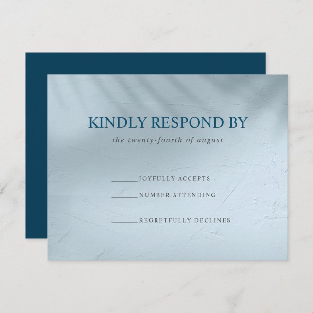 Placa RSVP Elementar Água e Gelo (Frente/Verso)