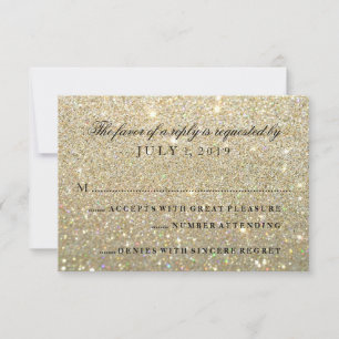 Placa RSVP - Fábrica Glitter Dourada
