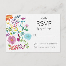 Placa RSVP Floral Colorida