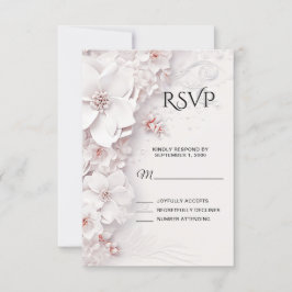 Placa RSVP Floral Cor-de-Marfim Blush