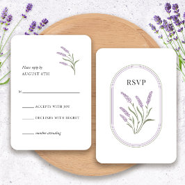 Placa RSVP Floral de Lavanda Elegante