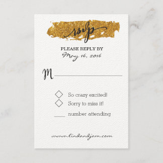 Placa RSVP Floral de Preto e Branco com brilho bri