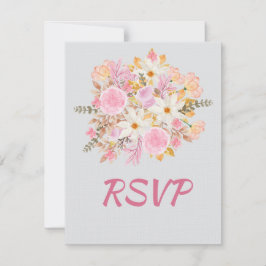 Placa RSVP Floral Elegante Doce Dezesseis Aniversá