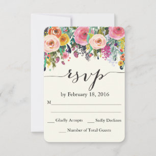 Placa RSVP Floral Garden Watercolor