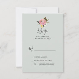 Placa RSVP Floral Pintada