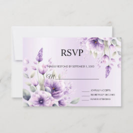 Placa RSVP Floral Purple Watercolor