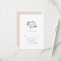 Placa RSVP Floral Simples