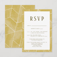Placa RSVP Gala Geométrica Amarela