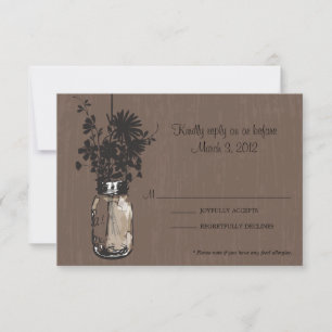 Placa RSVP Mason Jar e Firefly