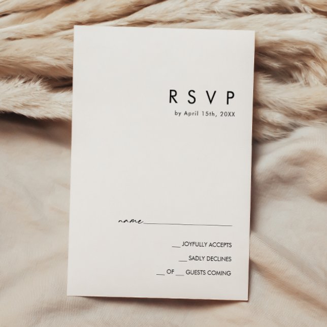 Placa RSVP Minimalista Moderna (Criador carregado)