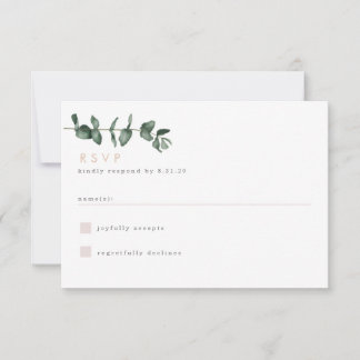 Placa RSVP Moderna Eucalyptus Greenery