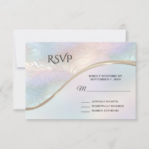 Placa RSVP Moderna Iridescente Abstrato