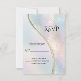 Placa RSVP Moderna Iridescente Abstrato