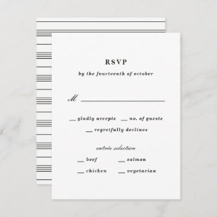 Placa RSVP Náutica do Nó Ilustrada - Preto