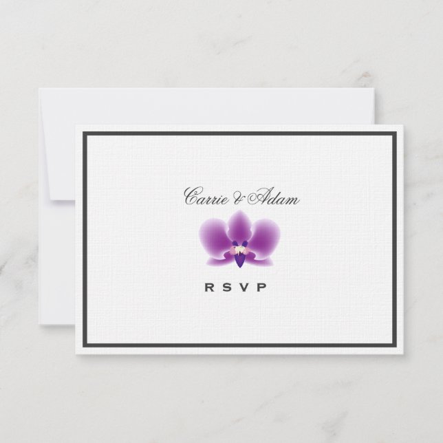 Placa RSVP Orquídea Escura (Frente)