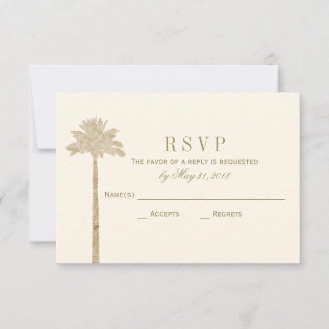 Placa RSVP Palm Elegante (Frente)