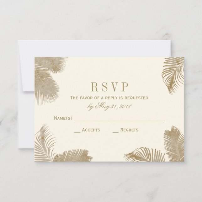 Placa RSVP Palm Elegante (Frente)