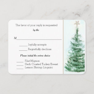 Placa RSVP Personalizada da Árvore de Natal