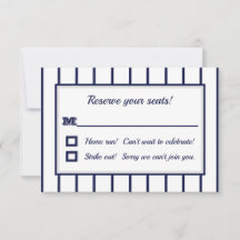 Placa RSVP Pinstripes Baseball