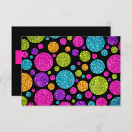 Placa RSVP Pontos de Gliteria Coloridos em Qualque