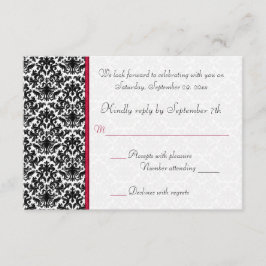 Placa RSVP Preta, Branca, Vermelha