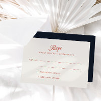 Placa RSVP Preta Retro Vermelha e Azul Profundo