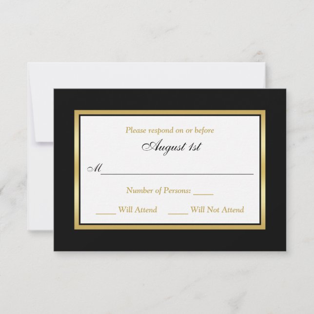Placa RSVP | Preto e Branco | Amarelo (Frente)