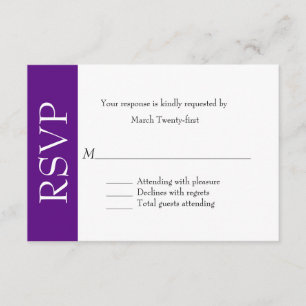 Placa RSVP Purple & White para todos os fins