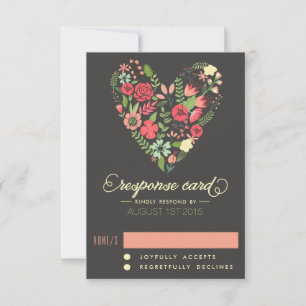 Placa RSVP Romântica Floral