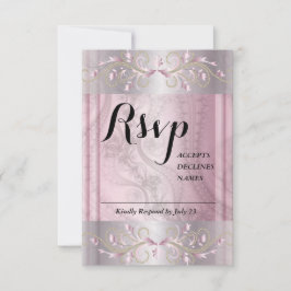 Placa Rsvp rosa e Cinza