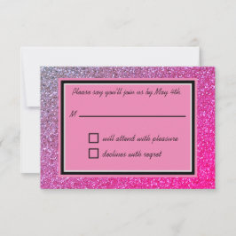 Placa RSVP Rosa Sparkles