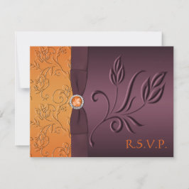 Placa RSVP Roxo e Tangerina
