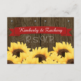 PLACA RSVP RUSTIC SUNFLOWER VERMELHA