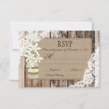 Placa RSVP Rústica Rústica de rendas de madeira de