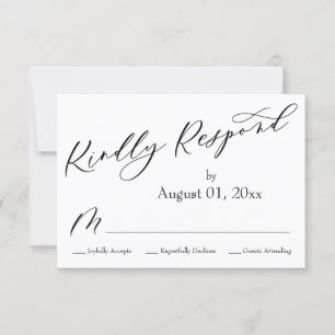 Placa RSVP Simples, Elegante, Moderna, Atenda gent