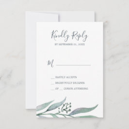 Placa RSVP Simples Eucalyptus Puro e Verde