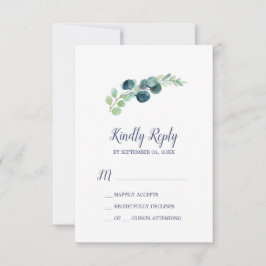Placa RSVP Simples Lush Greenery & Eucalyptus