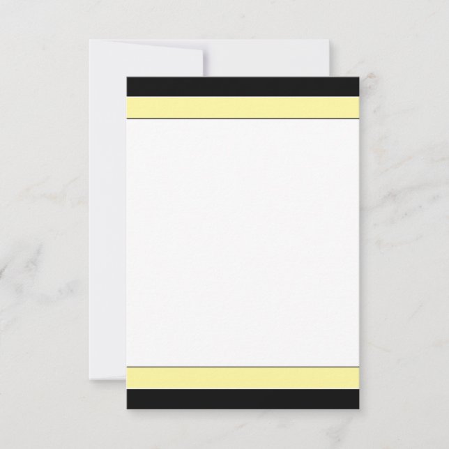 Placa RSVP Simplesmente Elegante (amarelo/preto) (Frente)
