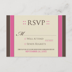 Placa RSVP Simplesmente Elegante (fuchsia/chocolat