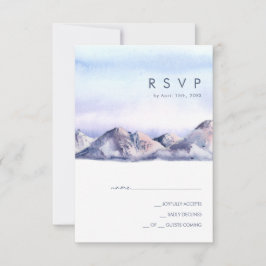 Placa RSVP Sunset da Montanha de inverno