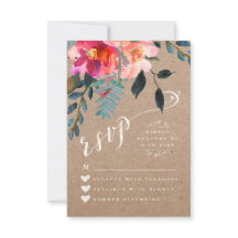 PLACA RSVP | Turquesa Primavera Floral Elegante