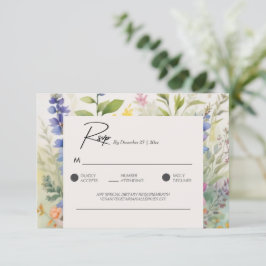 Placa RSVP Única de Flor Selvagem Colorida Bold Bo