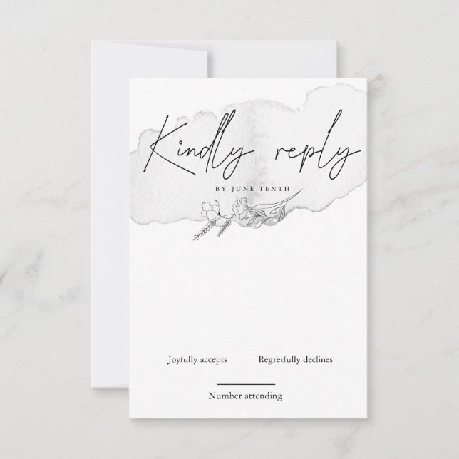 Placa RSVP Vertical da Natureza charmosa (Frente)