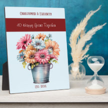 Ruby 40 anos flores nomes azuis