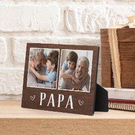 Placa Rustic Duas Foto Papa Avô