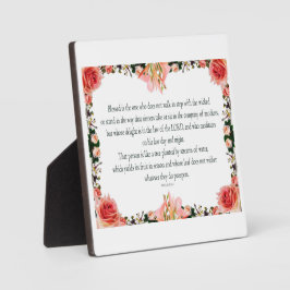 Placa Salmo 1, Dia da Lei e Noite, gera sua Fruta,