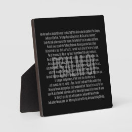 Placa Salmo 91 Moderno Preto Branco Escritura Bíblica