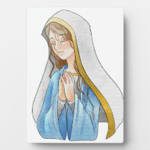 Santa Mary Tabletop Plaque com Easel