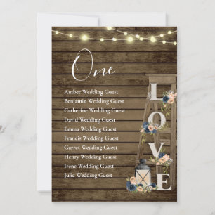 Placa Sentada Floral de Madeira Mesa Um