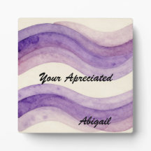 Seu Nome Ondulado Roxo Apreciado em Aquarela Retro